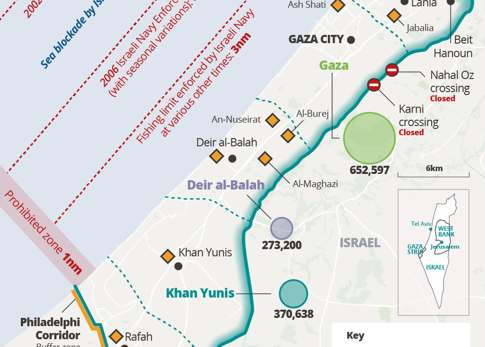 New Gaza Map MEE 